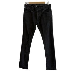 John Varvatos Mens 30 Black Skinny Jeans Designer Minimalist Classic Preppy